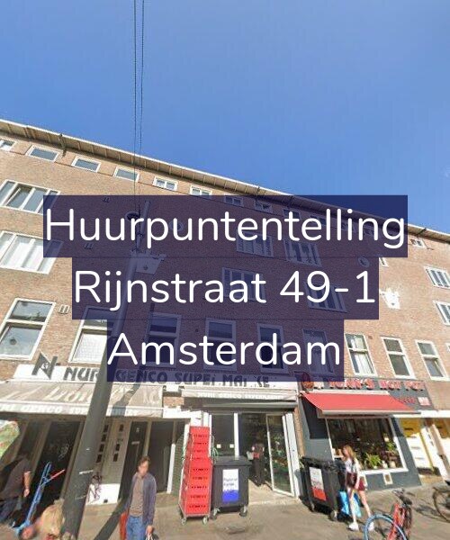 Foto gevel Huurpuntentelling voor Rijnstraat 49-1, Amsterdam