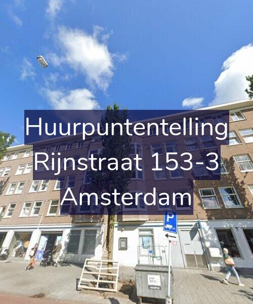 Foto gevel Huurpuntentelling voor Rijnstraat 153-3, Amsterdam