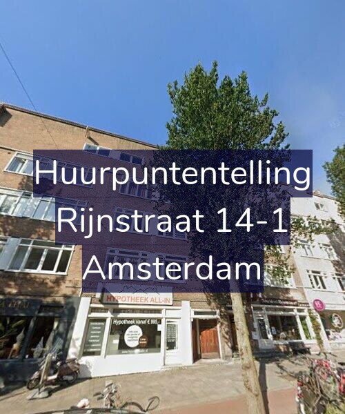 Foto gevel Huurpuntentelling voor Rijnstraat 14-1, Amsterdam