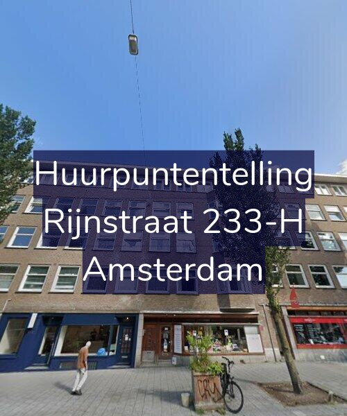 Foto gevel Huurpuntentelling voor Rijnstraat 233-H, Amsterdam