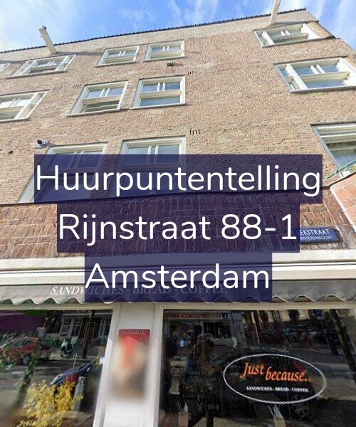 Foto gevel Huurpuntentelling voor Rijnstraat 88-1, Amsterdam
