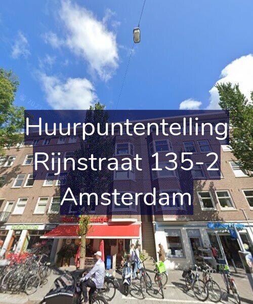 Foto gevel Huurpuntentelling voor Rijnstraat 135-2, Amsterdam