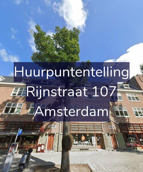 Foto gevel Huurpuntentelling voor Rijnstraat 107, Amsterdam