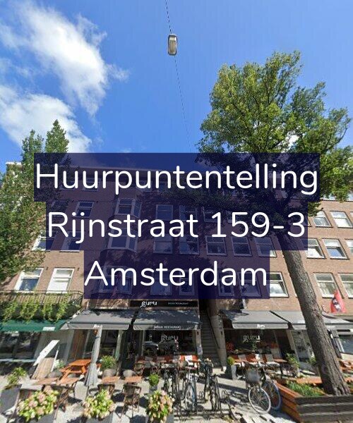 Foto gevel Huurpuntentelling voor Rijnstraat 159-3, Amsterdam
