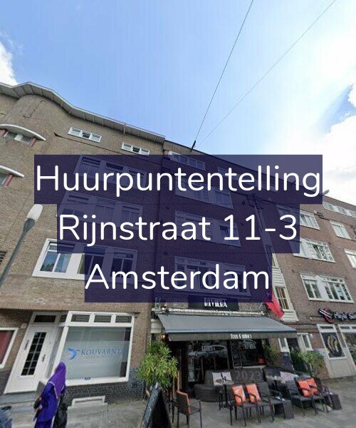 Foto gevel Huurpuntentelling voor Rijnstraat 11-3, Amsterdam