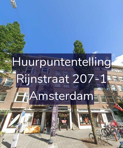Foto gevel Huurpuntentelling voor Rijnstraat 207-1, Amsterdam
