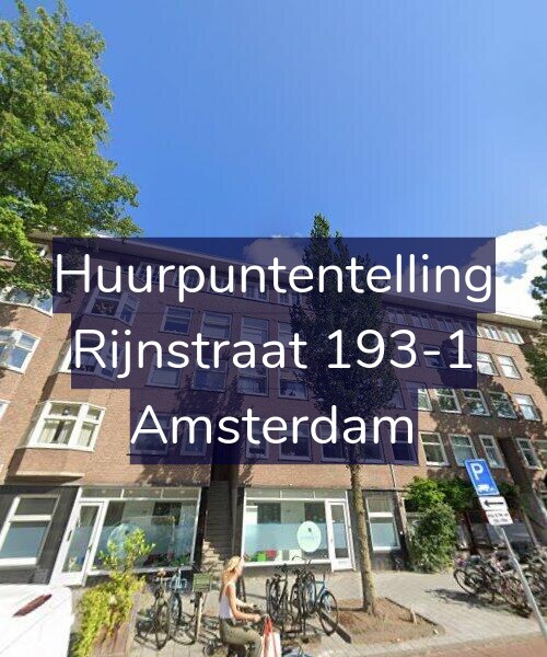 Foto gevel Huurpuntentelling voor Rijnstraat 193-1, Amsterdam