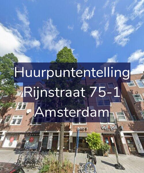 Foto gevel Huurpuntentelling voor Rijnstraat 75-1, Amsterdam