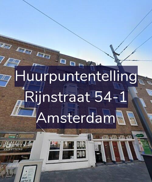 Foto gevel Huurpuntentelling voor Rijnstraat 54-1, Amsterdam