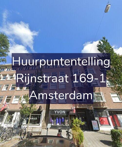 Foto gevel Huurpuntentelling voor Rijnstraat 169-1, Amsterdam