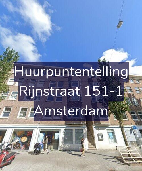 Foto gevel Huurpuntentelling voor Rijnstraat 151-1, Amsterdam