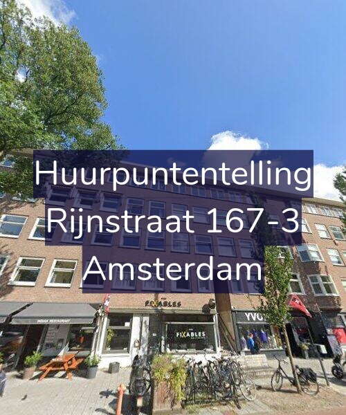 Foto gevel Huurpuntentelling voor Rijnstraat 167-3, Amsterdam