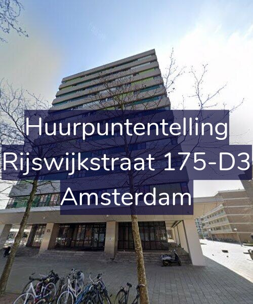 Foto gevel Huurpuntentelling voor Rijswijkstraat 175-D3, Amsterdam