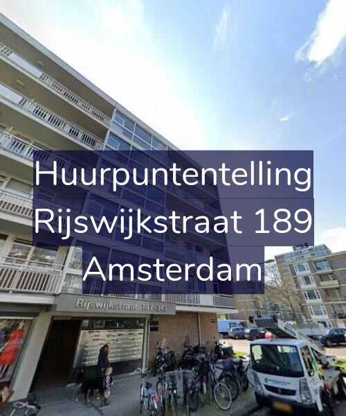 Foto gevel Huurpuntentelling voor Rijswijkstraat 189, Amsterdam