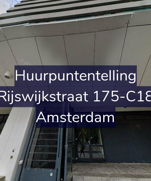 Foto gevel Huurpuntentelling voor Rijswijkstraat 175-C18, Amsterdam