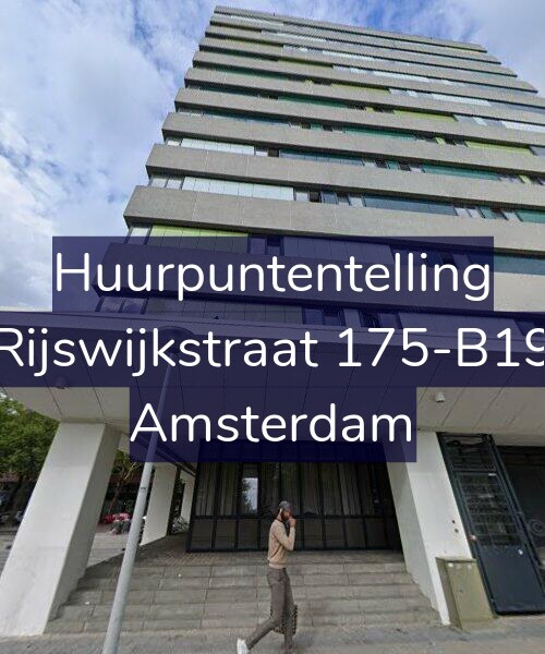 Foto gevel Huurpuntentelling voor Rijswijkstraat 175-B19, Amsterdam