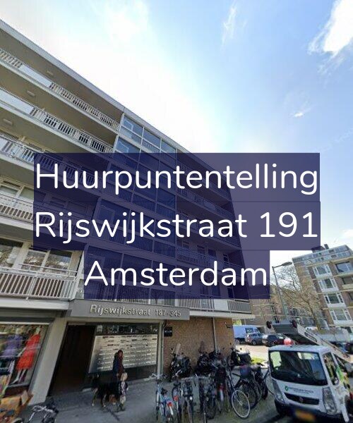 Foto gevel Huurpuntentelling voor Rijswijkstraat 191, Amsterdam