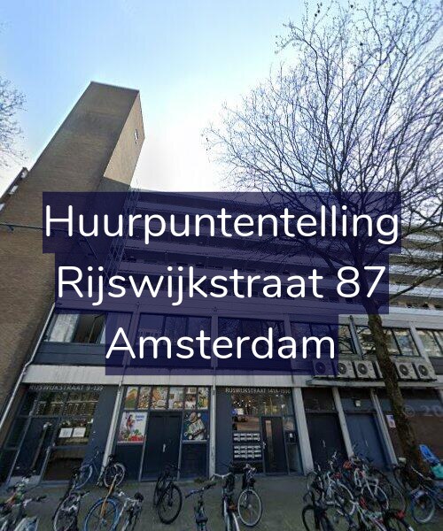 Foto gevel Huurpuntentelling voor Rijswijkstraat 87, Amsterdam