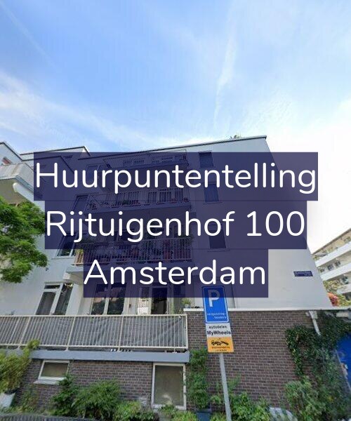Foto gevel Huurpuntentelling voor Rijtuigenhof 100, Amsterdam