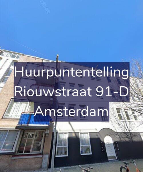 Foto gevel Huurpuntentelling voor Riouwstraat 91-D, Amsterdam