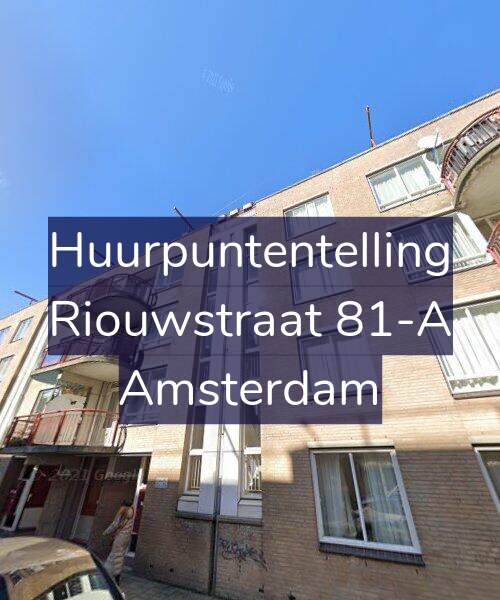 Foto gevel Huurpuntentelling voor Riouwstraat 81-A, Amsterdam