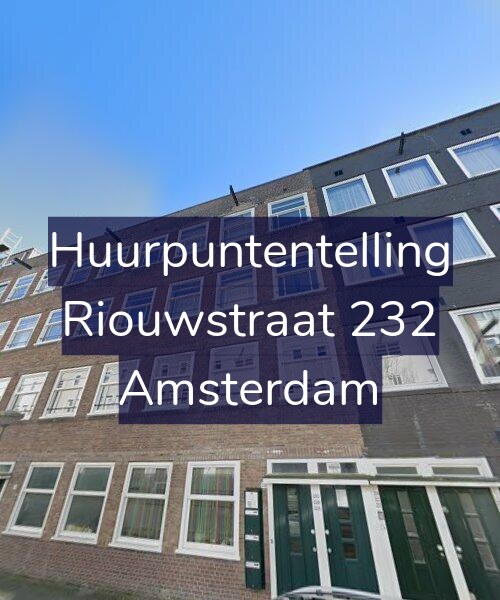 Foto gevel Huurpuntentelling voor Riouwstraat 232, Amsterdam