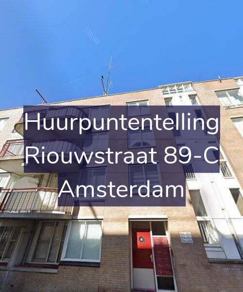Foto gevel Huurpuntentelling voor Riouwstraat 89-C, Amsterdam