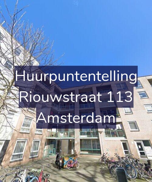Foto gevel Huurpuntentelling voor Riouwstraat 113, Amsterdam