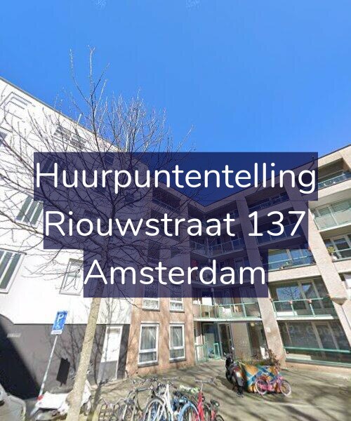 Foto gevel Huurpuntentelling voor Riouwstraat 137, Amsterdam