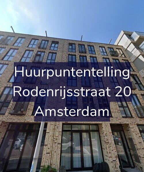 Foto gevel Huurpuntentelling voor Rodenrijsstraat 20, Amsterdam