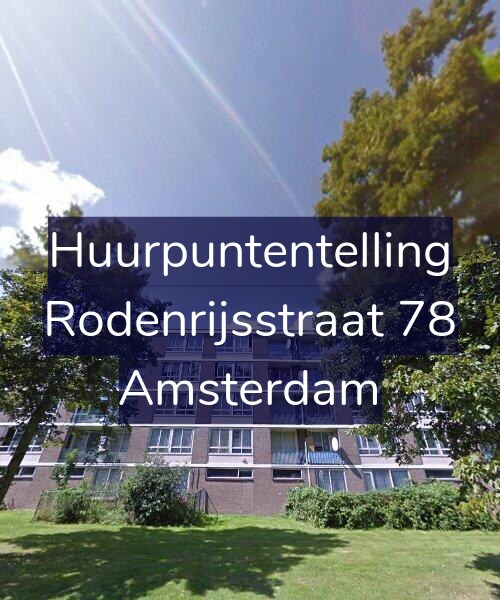 Foto gevel Huurpuntentelling voor Rodenrijsstraat 78, Amsterdam