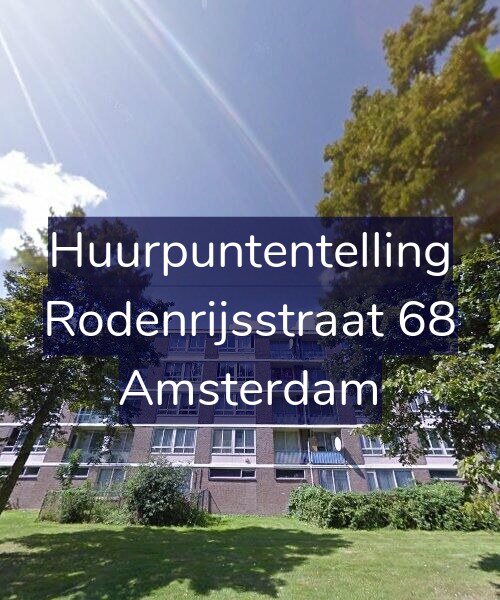 Foto gevel Huurpuntentelling voor Rodenrijsstraat 68, Amsterdam