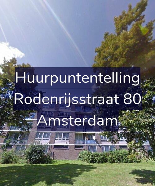 Foto gevel Huurpuntentelling voor Rodenrijsstraat 80, Amsterdam