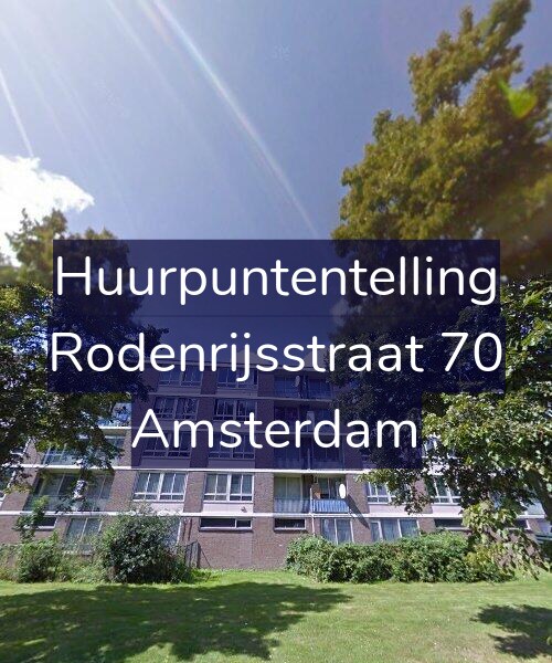 Foto gevel Huurpuntentelling voor Rodenrijsstraat 70, Amsterdam