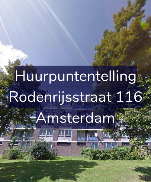 Foto gevel Huurpuntentelling voor Rodenrijsstraat 116, Amsterdam