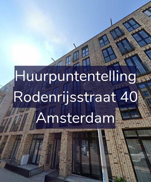 Foto gevel Huurpuntentelling voor Rodenrijsstraat 40, Amsterdam