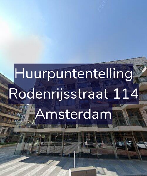 Foto gevel Huurpuntentelling voor Rodenrijsstraat 114, Amsterdam