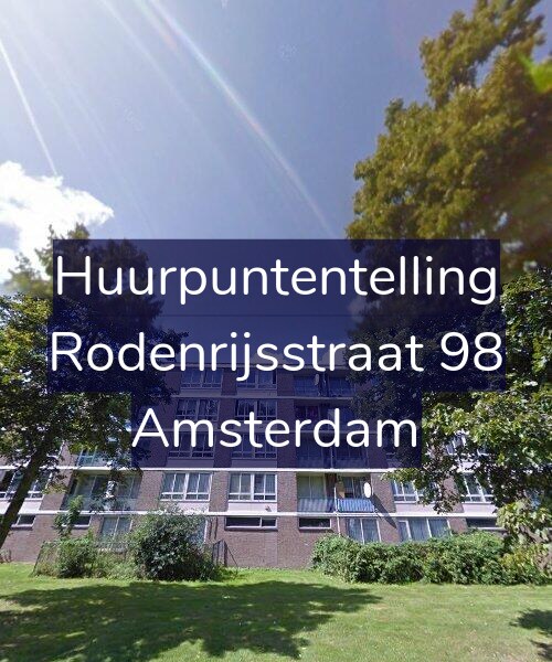 Foto gevel Huurpuntentelling voor Rodenrijsstraat 98, Amsterdam