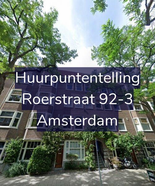 Foto gevel Huurpuntentelling voor Roerstraat 92-3, Amsterdam