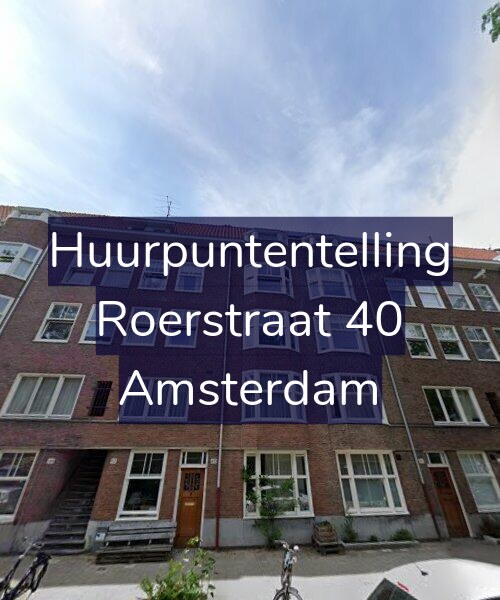 Foto gevel Huurpuntentelling voor Roerstraat 40, Amsterdam