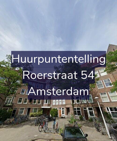 Foto gevel Huurpuntentelling voor Roerstraat 54, Amsterdam