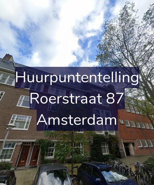 Foto gevel Huurpuntentelling voor Roerstraat 87, Amsterdam