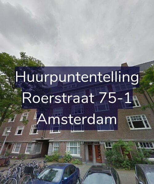 Foto gevel Huurpuntentelling voor Roerstraat 75-1, Amsterdam