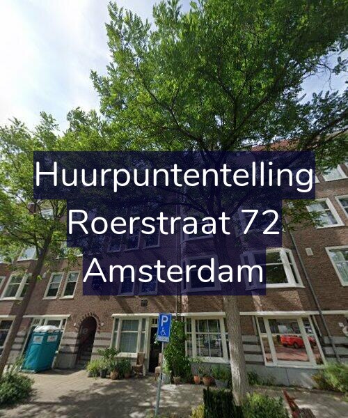 Foto gevel Huurpuntentelling voor Roerstraat 72, Amsterdam