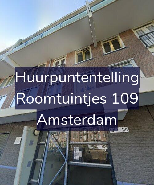 Foto gevel Huurpuntentelling voor Roomtuintjes 109, Amsterdam