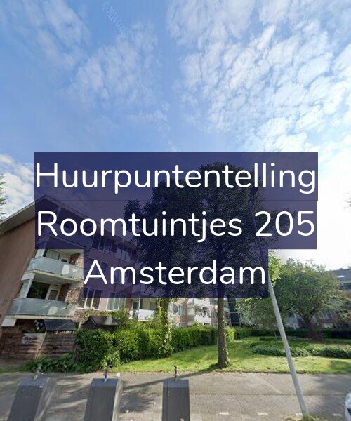 Foto gevel Huurpuntentelling voor Roomtuintjes 205, Amsterdam