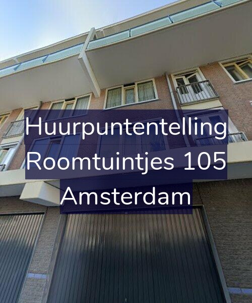 Foto gevel Huurpuntentelling voor Roomtuintjes 105, Amsterdam