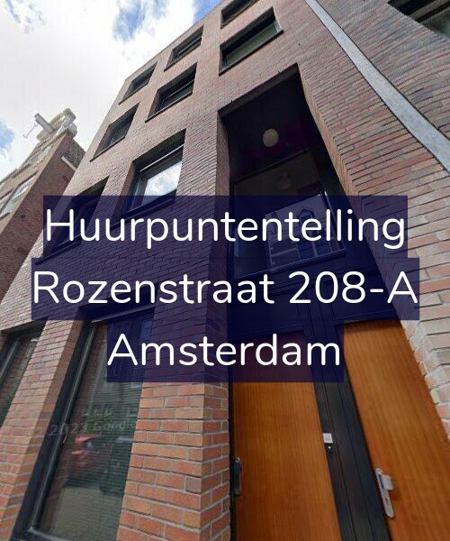 Foto gevel Huurpuntentelling voor Rozenstraat 208-A, Amsterdam