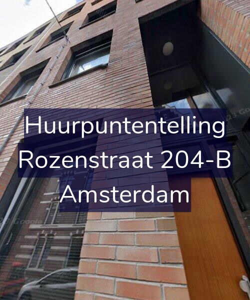 Foto gevel Huurpuntentelling voor Rozenstraat 204-B, Amsterdam