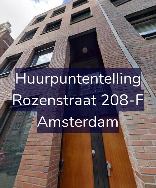 Foto gevel Huurpuntentelling voor Rozenstraat 208-F, Amsterdam